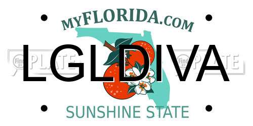 LGLDIVA Florida License Plate
