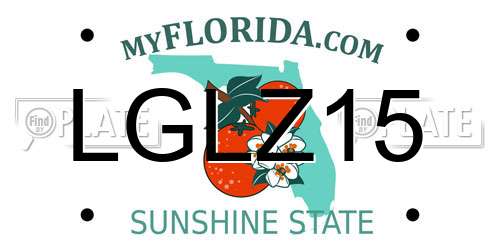 LGLZ15 Florida License Plate