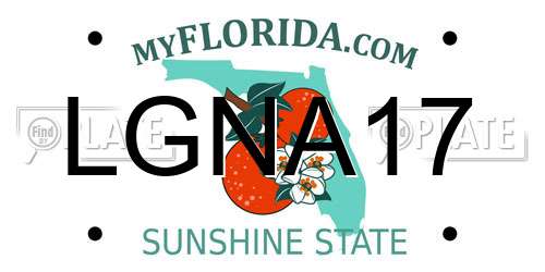 LGNA17 Florida License Plate