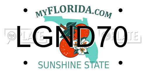 LGND70 Florida License Plate