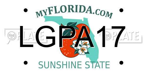 LGPA17 Florida License Plate