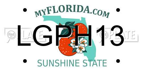 LGPH13 Florida License Plate