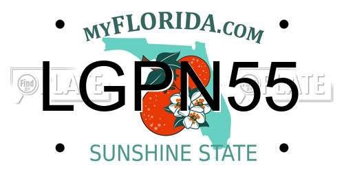 LGPN55 Florida License Plate