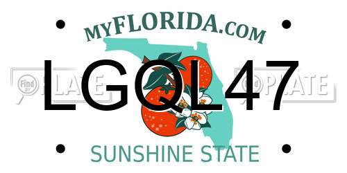 LGQL47 Florida License Plate
