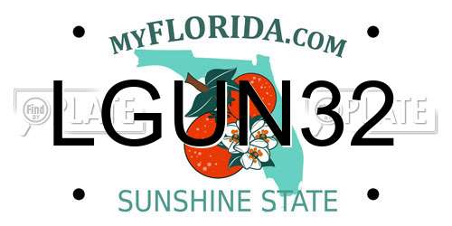 LGUN32 Florida License Plate