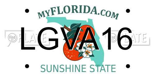 LGVA16 Florida License Plate