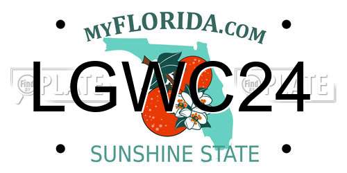 LGWC24 Florida License Plate