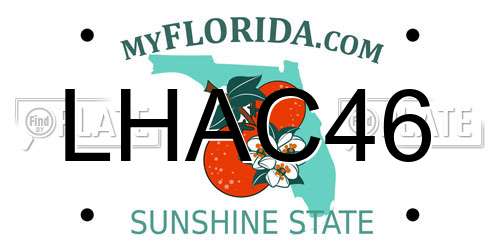 LHAC46 Florida License Plate