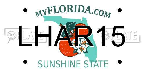 LHAR15 Florida License Plate
