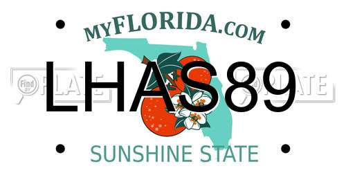 LHAS89 Florida License Plate
