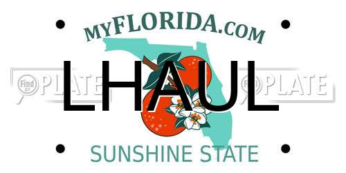 LHAUL Florida License Plate