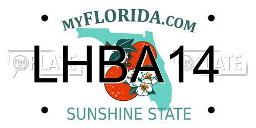 LHBA14 Florida License Plate