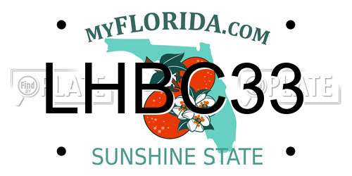 LHBC33 Florida License Plate