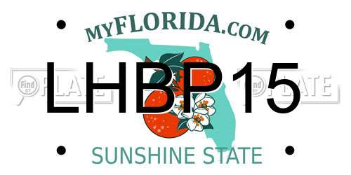 LHBP15 Florida License Plate