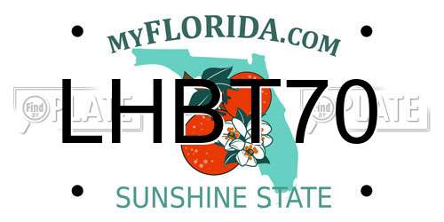 LHBT70 Florida License Plate