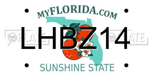 LHBZ14 Florida License Plate