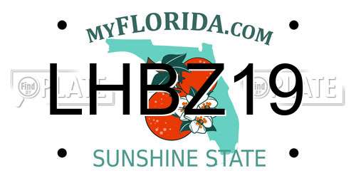 LHBZ19 Florida License Plate