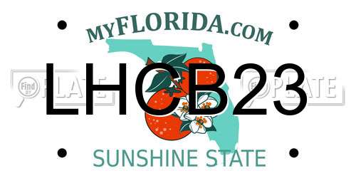 LHCB23 Florida License Plate
