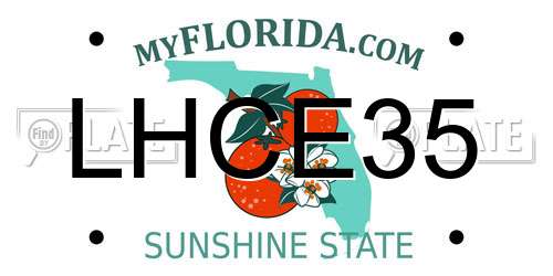 LHCE35 Florida License Plate