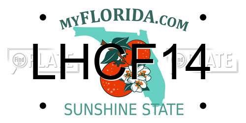 LHCF14 Florida License Plate
