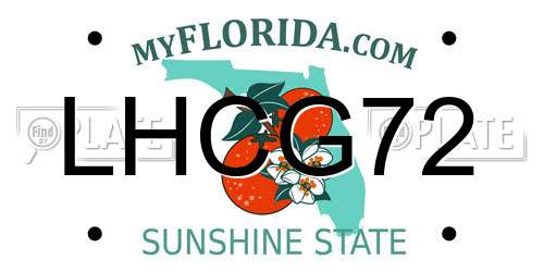 LHCG72 Florida License Plate