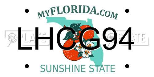 LHCG94 Florida License Plate