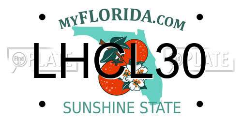 LHCL30 Florida License Plate