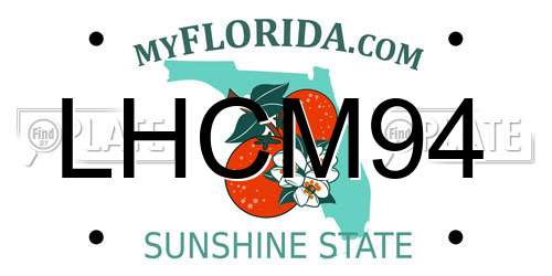 LHCM94 Florida License Plate