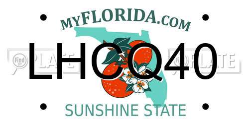 LHCQ40 Florida License Plate