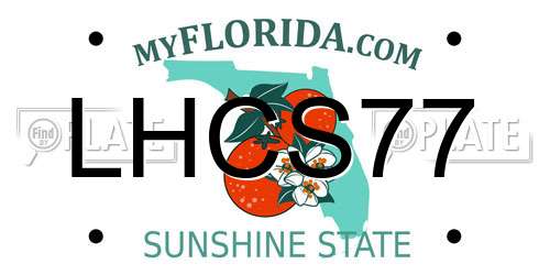 LHCS77 Florida License Plate
