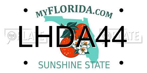 LHDA44 Florida License Plate
