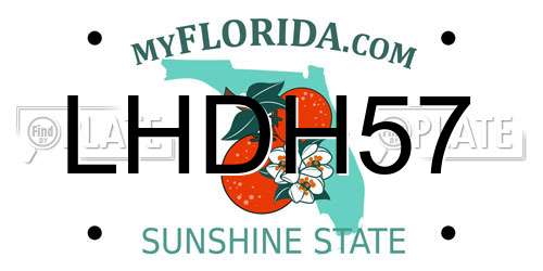 LHDH57 Florida License Plate