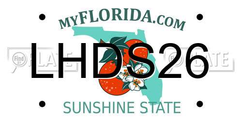 LHDS26 Florida License Plate
