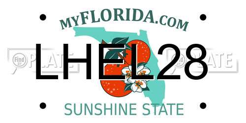 LHEL28 Florida License Plate
