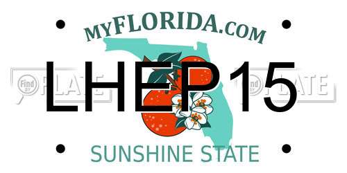 LHEP15 Florida License Plate