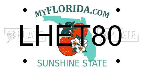 LHET80 Florida License Plate