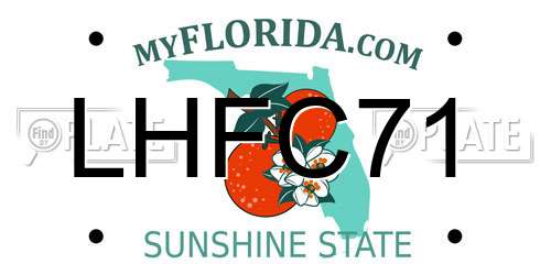 LHFC71 Florida License Plate