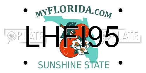 LHFI95 Florida License Plate