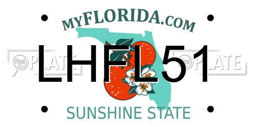 LHFL51 Florida License Plate