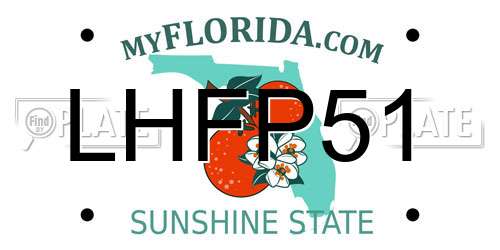 LHFP51 Florida License Plate