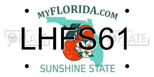 LHFS61 Florida License Plate