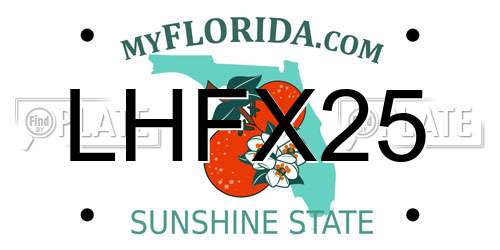 LHFX25 Florida License Plate