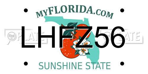 LHFZ56 Florida License Plate