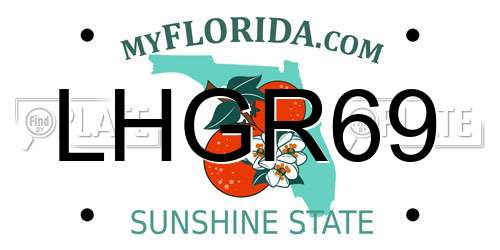 LHGR69 Florida License Plate