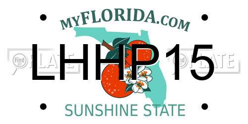 LHHP15 Florida License Plate