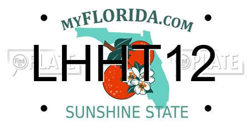 LHHT12 Florida License Plate