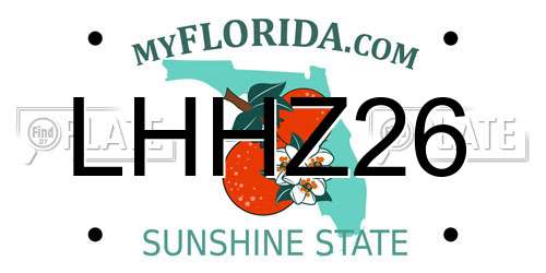 LHHZ26 Florida License Plate