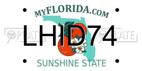 LHID74 Florida License Plate