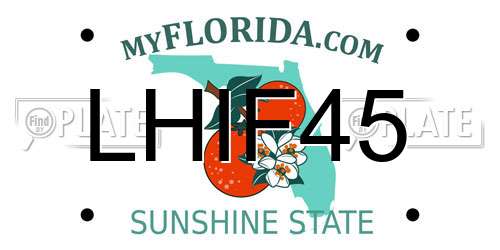 LHIF45 Florida License Plate