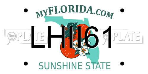 LHII61 Florida License Plate